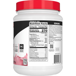 Muscle Milk Genuine Protein Powder, Strawberries 'N Crème, 32g Protein, 1.93lb, 30.9oz — sports nutrition product, view 3