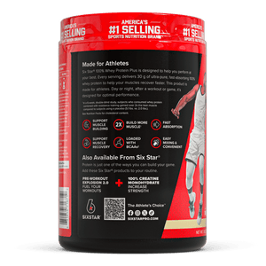 Six Star Pro Nutrition 100% Whey Protein Powder Plus, 30g Protein, Vanilla Cream, 1.81 lbs — sports nutrition product, view 7