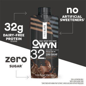 (3 pack) OWYN 32g Pro Elite Chocolate Flavored Protein Shake - 11.15 fl oz, 4 Count — sports nutrition product, view 5