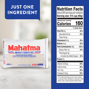 Mahatma Enriched Extra Long Grain White Rice, 20 lb Bag — grocery product, view 8