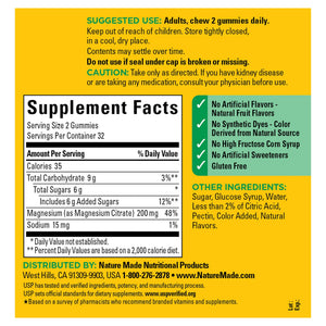 Nature Made High Absorption Magnesium Citrate 200 mg per Serving Gummies, 64 Count — supplement pack, view 2