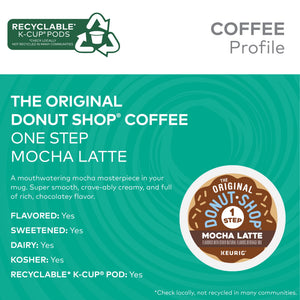 The Original Donut Shop, One Step Mocha Latte Flavored K-Cup Coffee Pods, 10 Count — coffee and drinks product, view 2