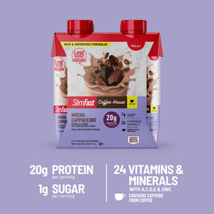 SlimFast High Protein 20g Energy Ready To Drink Meal Replacement Shake Coffee House Mocha — sports nutrition product, view 6