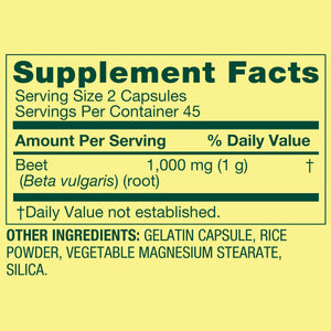Spring Valley Beet Root Dietary Supplement, 1000 mg, 90 Count — supplement pack, view 3