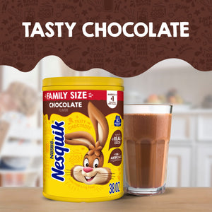 Nestle Nesquik Chocolate Flavor Powder Stir In Drink Mix Canister, 38 oz Canister — coffee and drinks product, view 2