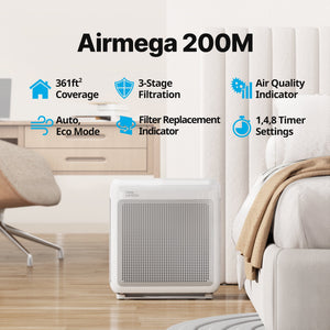 Coway Air Purifier Airmega 200M True HEPA with 361 sq. ft. Coverage in White - image 2 of 6