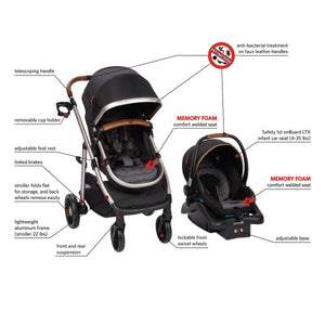 Monbebe Infant & Toddler 6-in-1 Modular Travel System - image 2 of 6