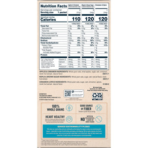 Quaker Instant Oatmeal, Lower Sugar Variety Pack, 1.16 oz, 20 Packets — grocery product, view 5