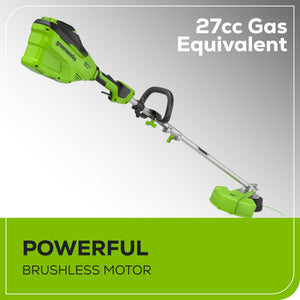 Greenworks 60V 16" Top Mount String Trimmer with 4.0 Ah Battery and 3A Charger 2134202 - image 5 of 6