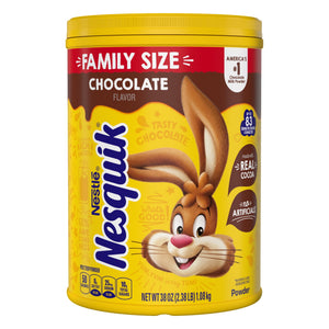 Nestle Nesquik Chocolate Flavor Powder Stir In Drink Mix Canister, 38 oz Canister — coffee and drinks product, view 9