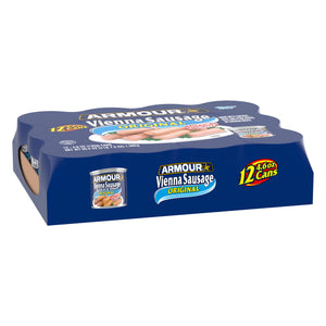 Armour Original Vienna Sausage, Original, 12g Protein Per Serving, 4.6 oz Can (Pack of 12) — grocery product, view 2