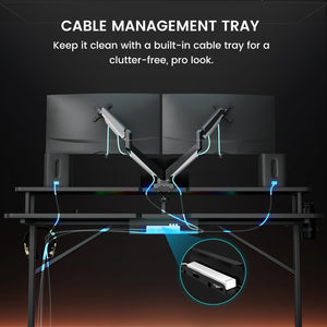 GTRACING Lumina Elite LED Gaming Desk with USB and Power Outlets - image 6 of 6