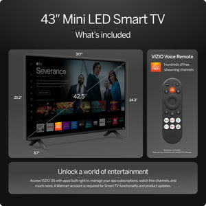 VIZIO 43" Mini LED Quantum 4K QLED HDR Smart TV (New) VQM43C-10 - image 3 of 6