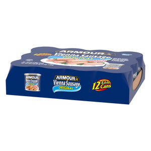 Armour Original Vienna Sausage, Original, 12g Protein Per Serving, 4.6 oz Can (Pack of 12) — grocery product, view 3