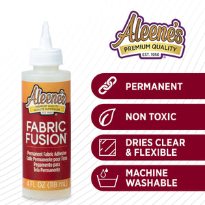 Aleene's Fabric Fusion Permanent Adhesive No-Sew Glue, 4 fl. oz. — home and garden product, view 2