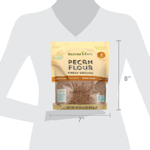 Nature’s Eats Finely Ground Pecan Flour - Gluten-Free, Keto & Paleo Friendly, Non-GMO, 16 oz — supplement pack, view 6
