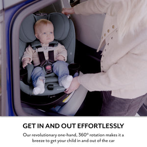 Evenflo Revolve360 Slim 2-in-1 Rotating Car Seat with Green & Gentle Fabric (Quartz) - image 3 of 6