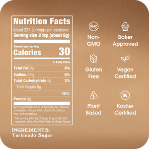 Sugar in The Raw Turbinado Cane Sugar for Baking, Coffee, and Cooking, 64 oz, Bag — coffee and drinks product, view 5
