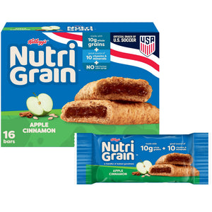 Kellogg's Nutri-Grain Apple Cinnamon Chewy Breakfast Bars, Made with 10g Whole Grains, 20.8 oz — grocery product, view 2
