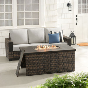 Better Homes and Gardens Rockport 4-Piece Outdoor Conversation Set with Firepit Table - image 4 of 6