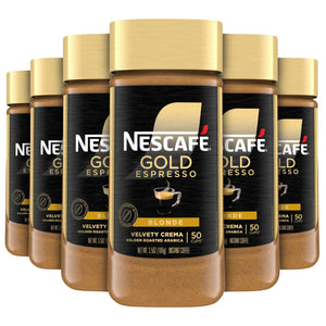 (6 pack) NESCAFÉ Gold Espresso Blonde, Instant Coffee, 3.5 oz, 6 Pack of Jars — coffee and drinks product