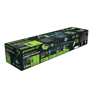 Greenworks 60V 16" Carbon Fiber Shaft String Trimmer with (1) 2.5 Ah Battery & 3A Charger 2136502 - image 4 of 6