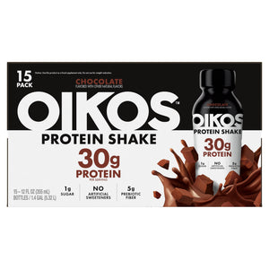 Oikos Protein Shake, Chocolate, 30g Protein, Shelf Stable, 12 Fl Oz Bottle, 15 Count — sports nutrition product, view 11