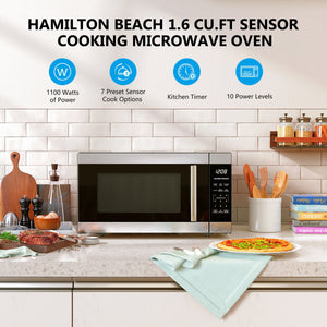 Hamilton Beach 1.6 Cu Ft 1100 W Sensor Cook Countertop Microwave Oven - image 6 of 6