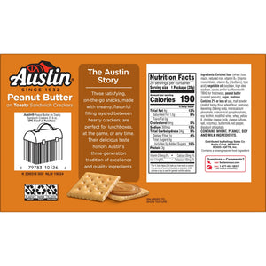 Austin Peanut Butter On Toasty Sandwich Crackers, Lunch Snacks, 20 Count — grocery product, view 8