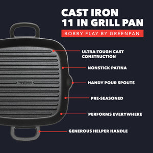 GreenPan Bobby Flay Aluminum Ceramic Nonstick 12-Piece Cookware Set - image 3 of 6
