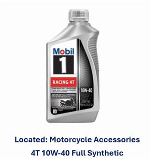 (3 pack) Mobil 1 Racing 4T Full Synthetic Motorcycle Oil 10W-40, 1 Quart — automotive product, view 10