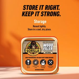 Gorilla All Purpose Wood Filler, Natural Finish, 16 Ounce Tub — home and garden product, view 8