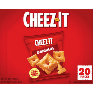 Cheez-It Cheese Crackers, Baked Snack Crackers, Lunch Snacks, Original, 20oz Box (20 Packs) — grocery product, view 12