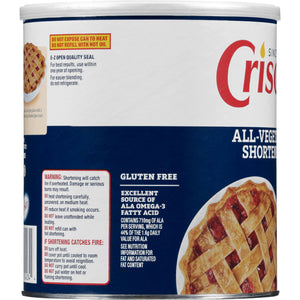 Crisco All-Vegetable Shortening, Gluten Free Shortening, 48 oz Resealable Can — grocery product, view 9