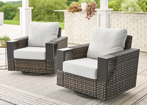 Better Homes and Gardens Rockport 4-Piece Outdoor Conversation Set with Firepit Table - image 2 of 6
