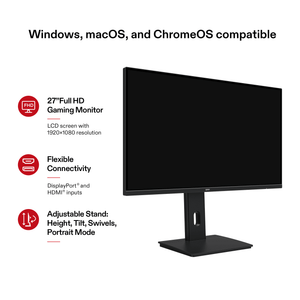 onn 27" FHD (1920 x 1080p) 240Hz 1ms AMD FreeSync Gaming Monitor with Cables - image 2 of 6
