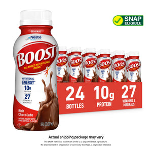 BOOST Original Balanced Nutritional Drink Protein Shakes, Rich Chocolate, 8 fl oz, 24 Pack — sports nutrition product
