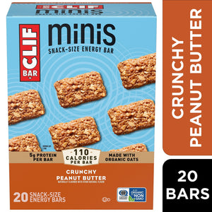 CLIF BAR Minis Crunchy Peanut Butter Flavor Snack-Size Energy Bars, 20ct — grocery product