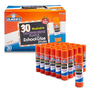 Elmer's Disappearing Purple School Glue Sticks, Washable, 7 Gram, 30 Count — home and garden product