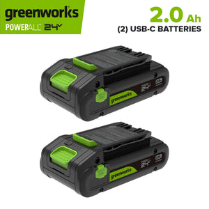 Greenworks PowerAll 24V Battery 2-Pack