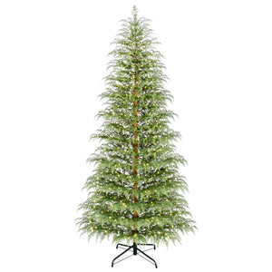 My Texas House 9' Pre-Lit Cypress Green Artificial Christmas Tree with 600 Warm White Twinkle LED