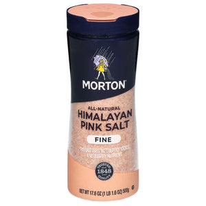 Morton All-Natural Fine Himalayan Pink Salt Shaker, 17.6 oz — grocery product