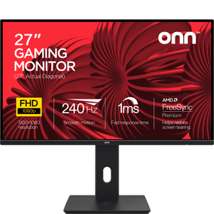 onn 27" FHD (1920 x 1080p) 240Hz 1ms AMD FreeSync Gaming Monitor with Cables