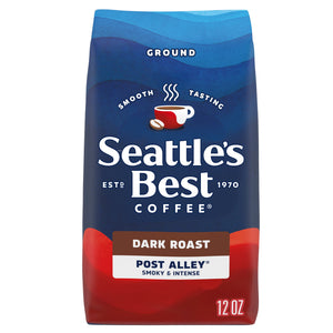 Seattle's Best Coffee, Post Alley Dark Roast Ground Coffee for Cold Brew or Hot Coffee 12 oz — coffee and drinks product