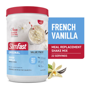 SlimFast Original French Vanilla Meal Replacement Shake Mix, 10g Protein, 22 Servings — sports nutrition product
