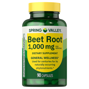 Spring Valley Beet Root Dietary Supplement, 1000 mg, 90 Count — supplement pack