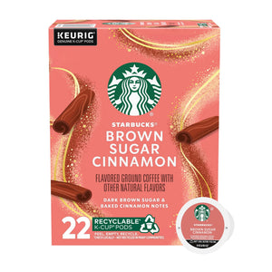 Starbucks Brown Sugar Cinnamon, Hot or Iced Coffee, Flavored K-Cup Coffee Pods, 22 Count — coffee and drinks product