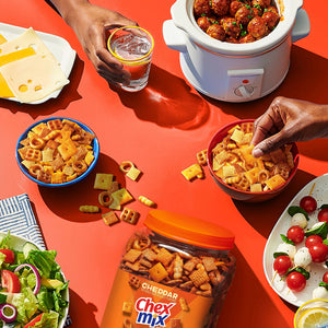 Chex Mix Cheddar Snack Mix, Salty Snacks Tub, 20 oz — grocery product, view 6