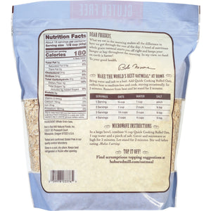 Bob's Red Mill Whole Grain Gluten Free Quick Cooking Rolled Oats - 28 oz Shelf-Stable Bag — grocery product, view 9