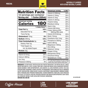 SlimFast High Protein 20g Energy Ready To Drink Meal Replacement Shake Coffee House Mocha — sports nutrition product, view 7